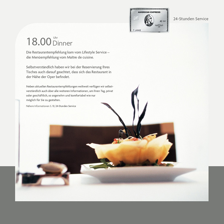 American Express Platinum Karte American Express Broschüre