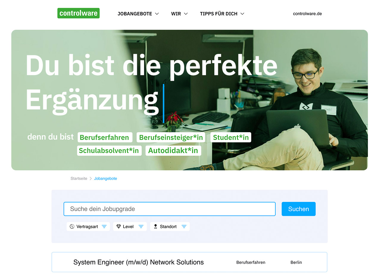 Controlware Karriereseite